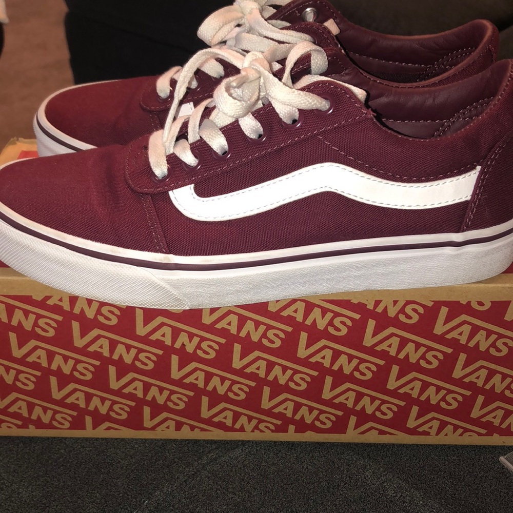 Burgundy old skool vans